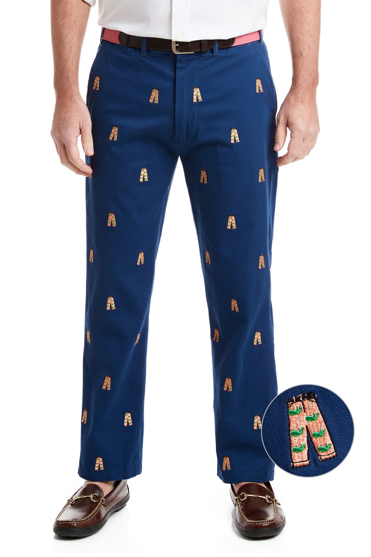 Stretch Twill Harbor Pants in Nantucket Navy with Whale Design - Comfortable & Stylish Casual Wear for Men & Women | Perfect for Outdoor Activities, Work & Everyday Use