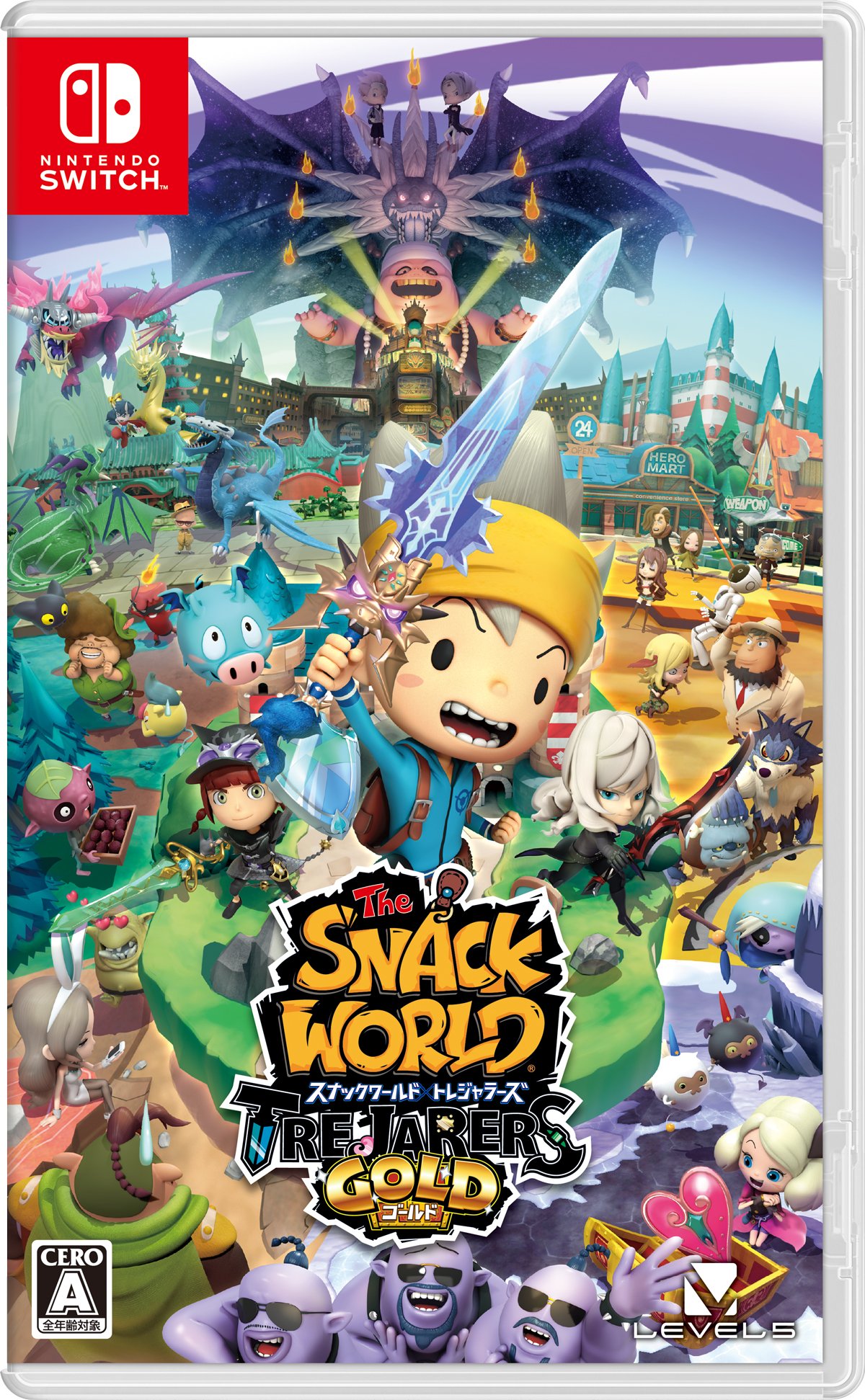 The Snack World: Trejarers Gold - Nintendo Switch Game (Japanese Import, Region Free) - Fun RPG Adventure for Kids & Adults