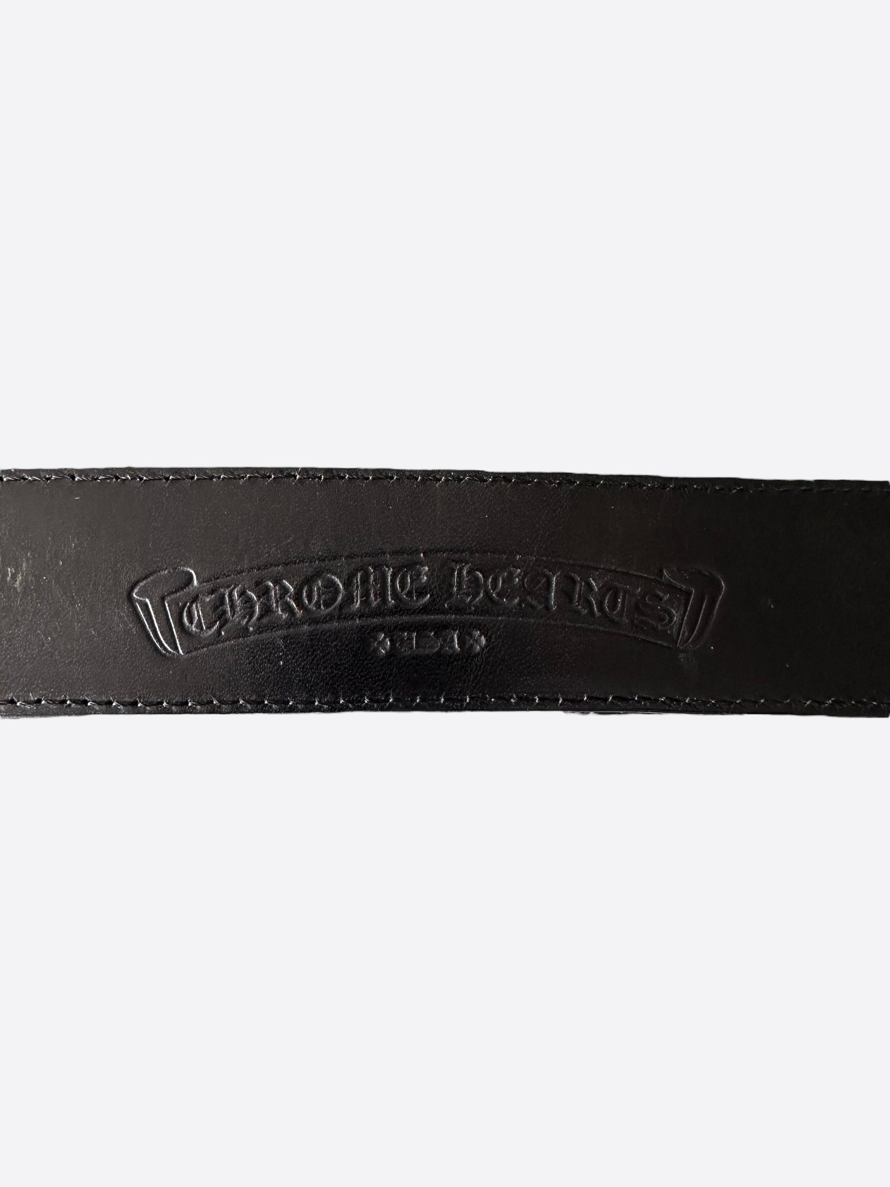 Chrome Hearts Genuine Black Leather Belt for Men & Women - Stylish Fashion Accessory for Jeans, Pants & Outfits
