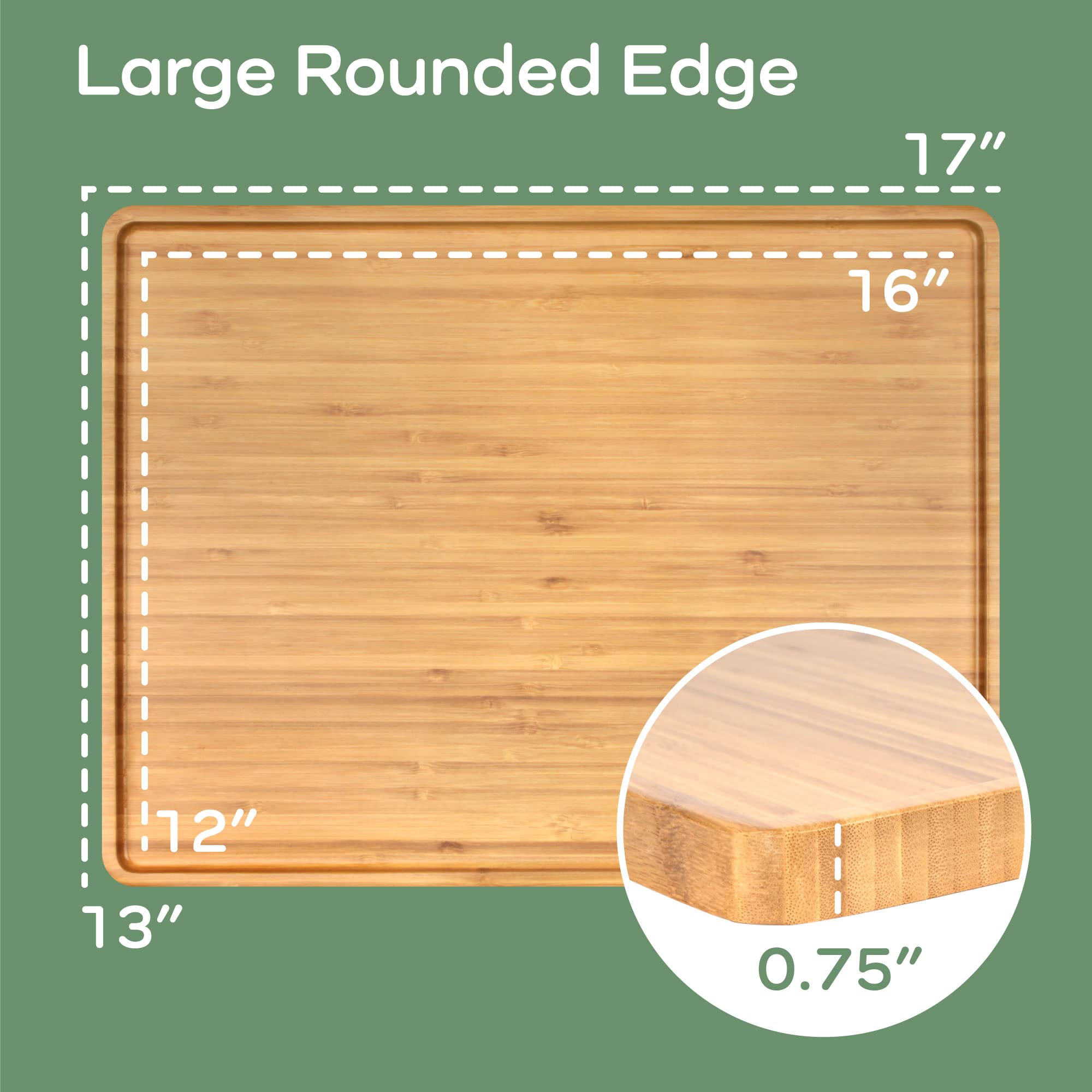 Organic Bamboo Serving Tray 17