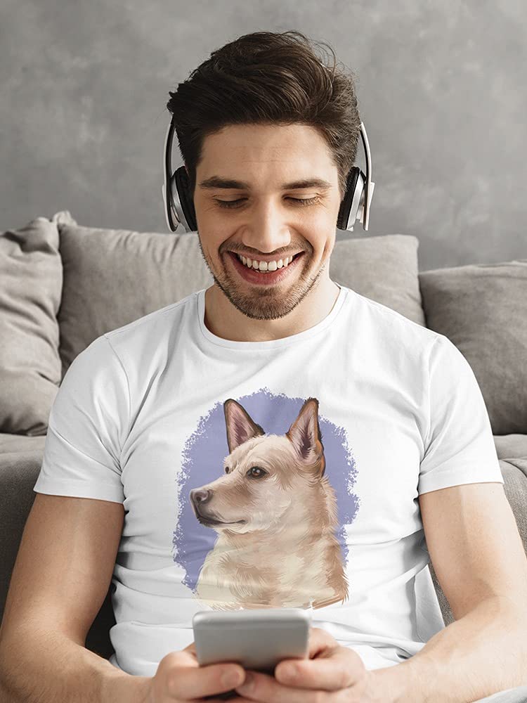 Smartprints Cute Watercolor Canaan Dog T-Shirt for Men - Comfortable Cotton Graphic Tee for Casual Wear, Dog Lovers Gift, Weekend Outfits & Pet Owner Apparel