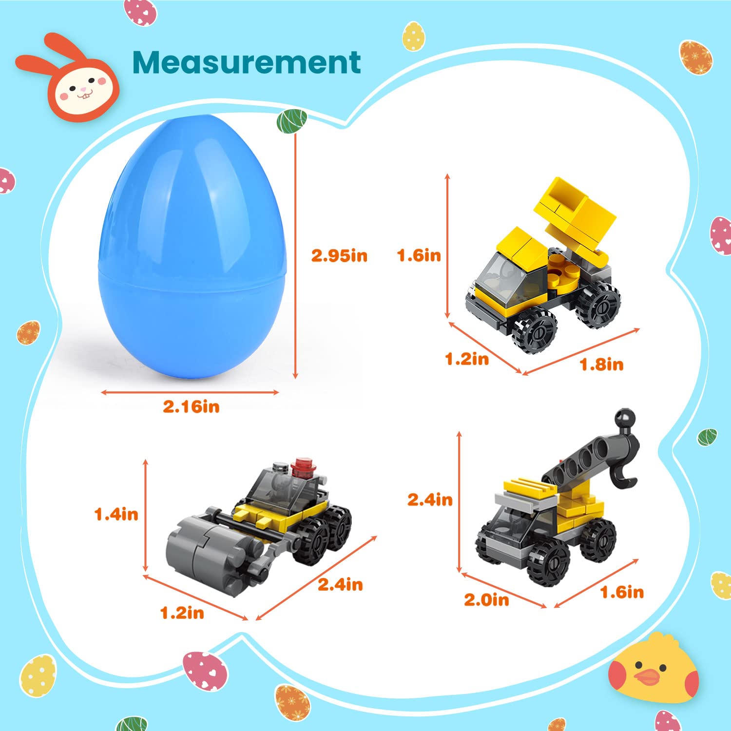 12PCS Easter Egg Building Blocks - Fun Educational Toys for Kids, Easter Basket Stuffers, Easter Egg Hunt Party Favors | Perfect for Classroom Activities, Holiday Gifts & Creative Play