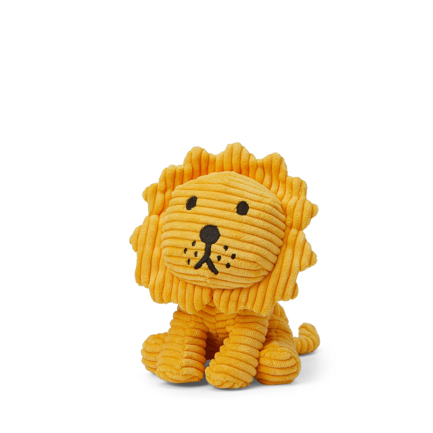 Lion Corduroy Plush Toy - Soft & Cuddly Yellow Stuffed Animal for Kids | Perfect for Nursery Decor, Birthday Gifts & Comfort Companions