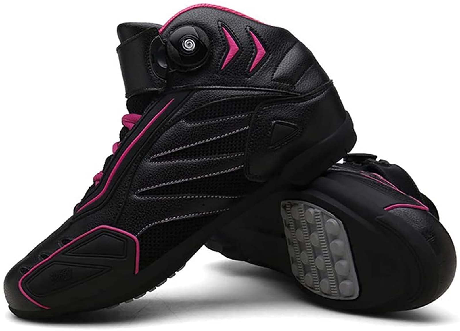 Breathable Microfiber Motocross Boots for Men & Women - Adjustable Motorcycle Shoes with Gear for Outdoor Sports & Riding - Black Motorbike Boots - Perfect for Dirt Biking, Trail Riding & Adventure Motorcycling