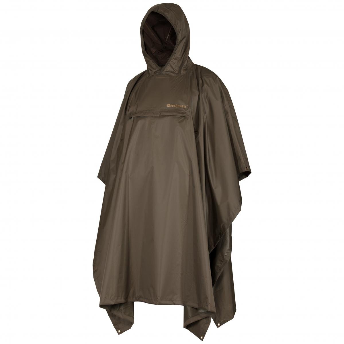 Survivor Waterproof Rain Poncho - Small/Medium/Large Sizes - Green Outdoor Emergency Gear for Hiking, Camping & Outdoor Adventures