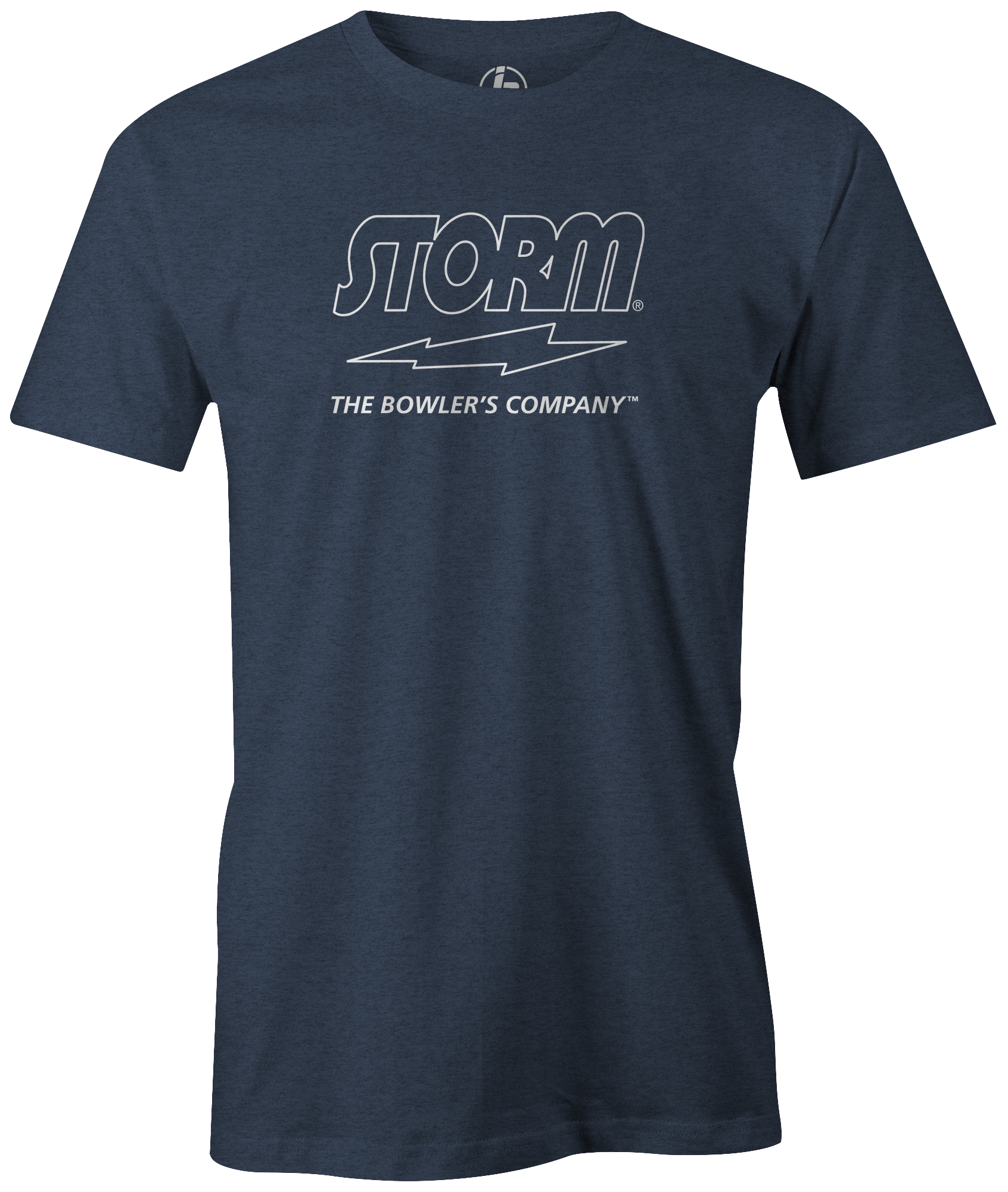 Storm The Bowler's Company White Outline Bowling Shirt - Breathable Performance Apparel for League Play & Tournament Events