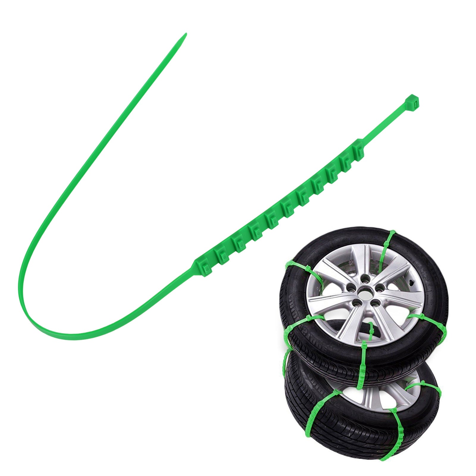 10PCS Snow Tire Chains Anti-Skid Traction Belt for Car, Truck & SUV - Heavy Duty Winter Emergency Driving Safety - Ideal for Icy Roads & Mountain Snow Adventures