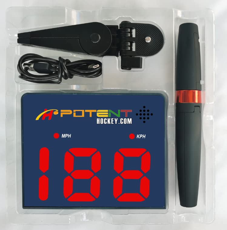 Speed Radar Gun 2.0 with App Support (Android & iOS) - Instant Baseball & Hockey Pitch/Shot Speed Measurement - Training Tool for Athletes & Coaches - Perfect for Baseball Practice, Hockey Training & Sports Performance Analysis