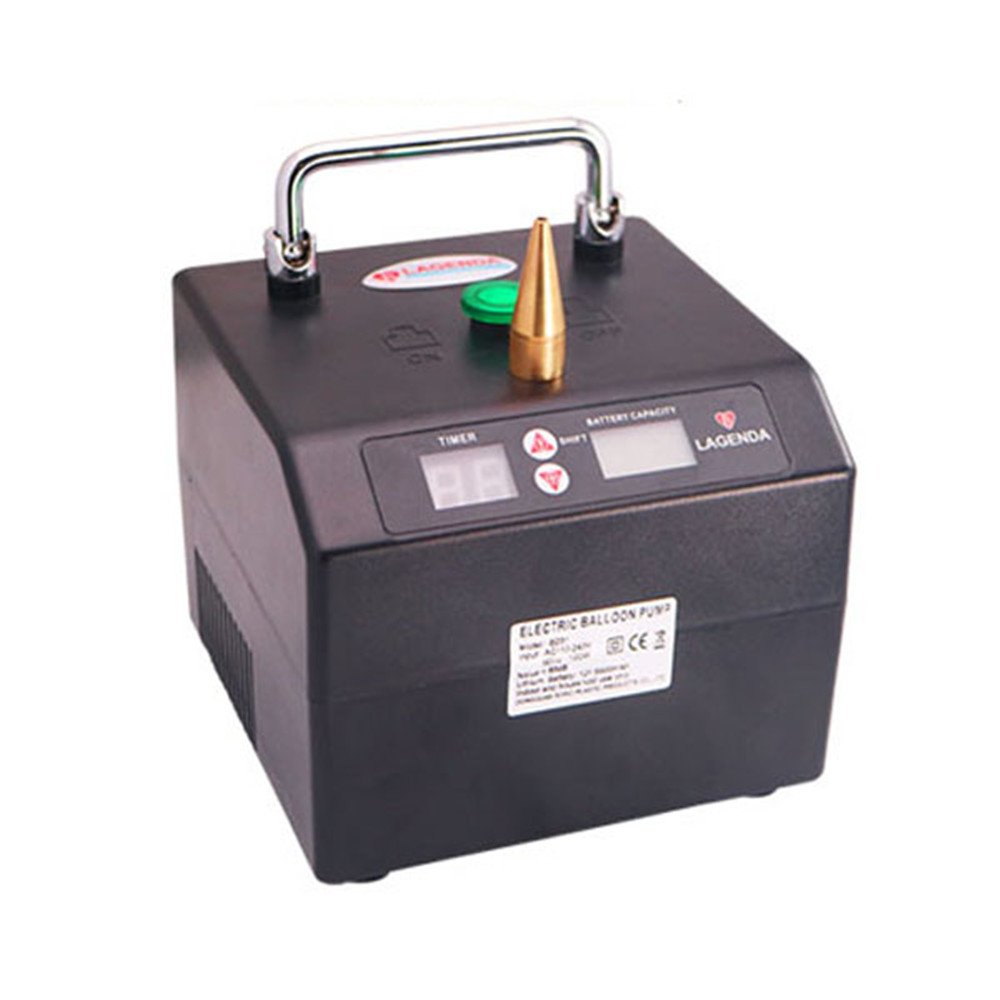 Professional Electric Balloon Pump - Automatic Balloon Inflator with Timer & Battery - Portable Balloon Blower for Party Decorations, Birthday Events, Wedding Balloon Arches & Holiday Celebrations