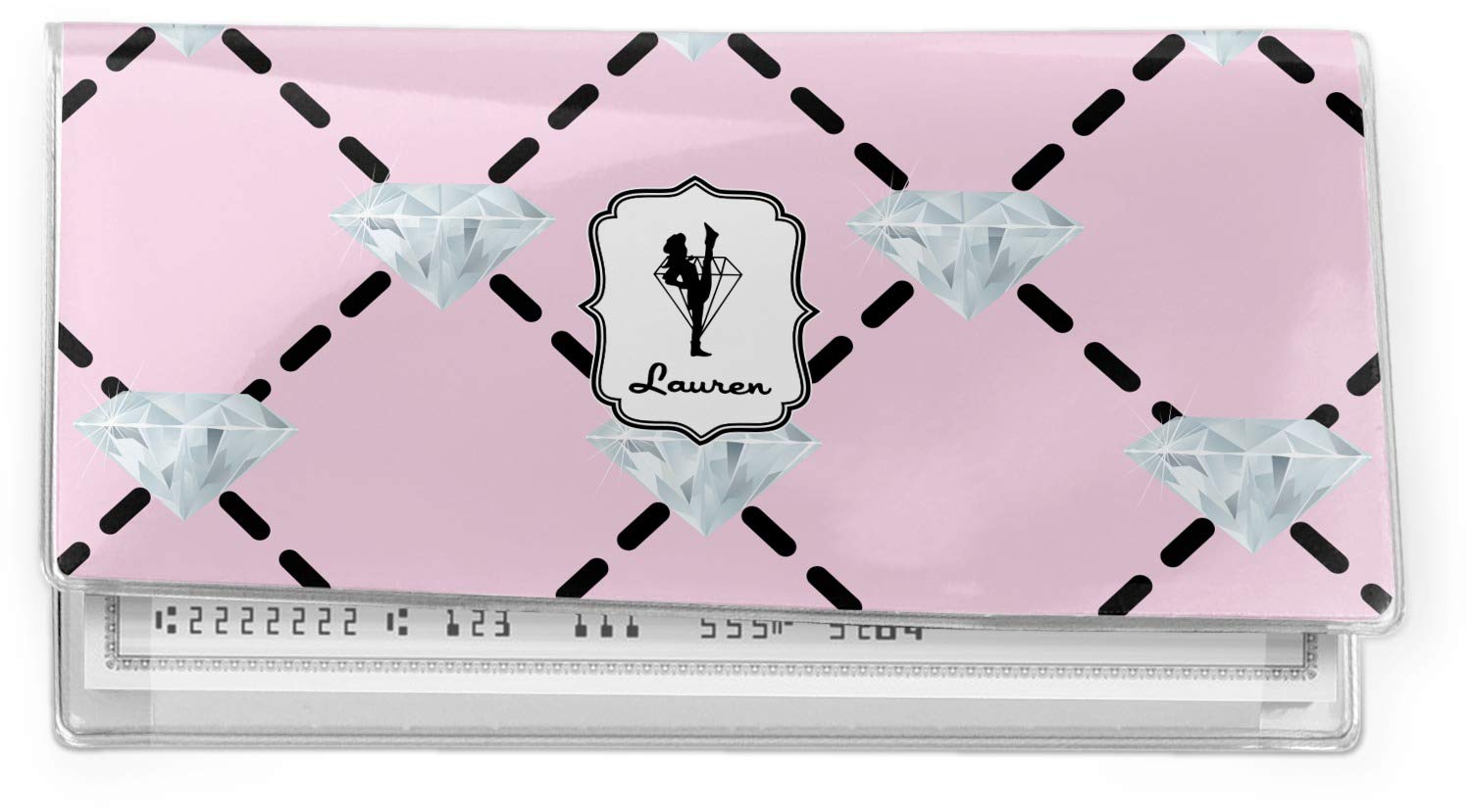 Custom Diamond Dancers Vinyl Checkbook Cover - Personalized Name & Design - Perfect for Dance Teachers, Students & Enthusiasts - Gift for Ballet, Jazz & Ballroom Dancers