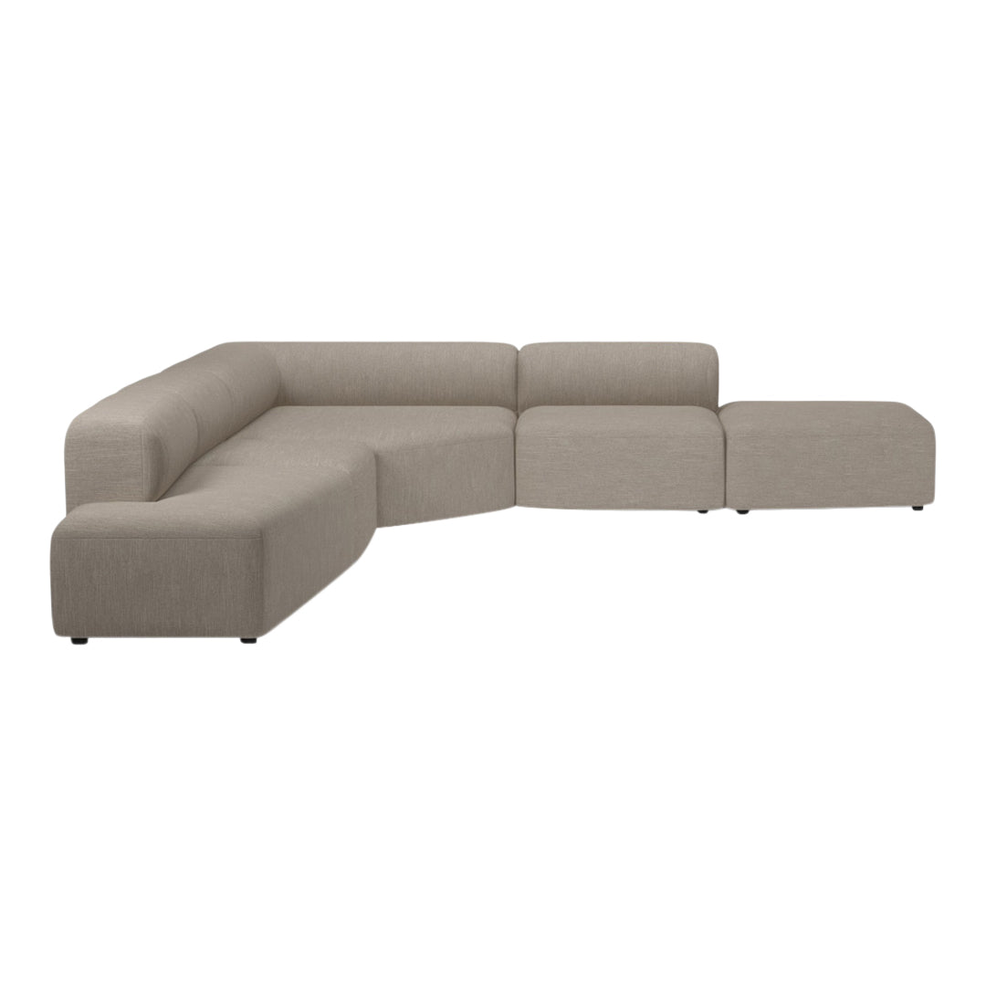 Modern L-Shaped Angle Corner Sofa with Open End & Chaise Lounge - Perfect for Small Spaces, Living Room, Apartment & Home Theater Seating