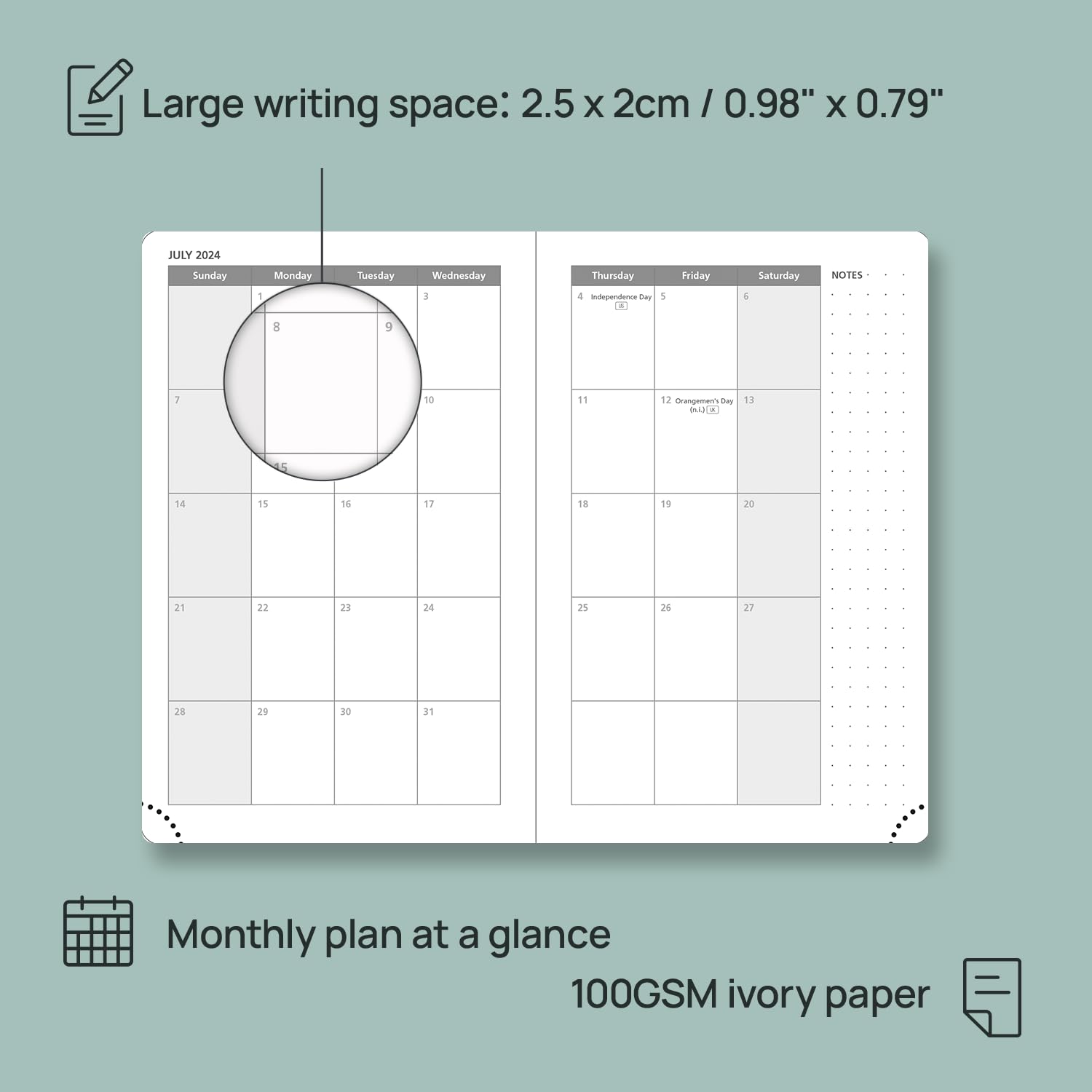 POPRUN 2024-2025 Leather Cover Pocket Planner (4'' x 6.25'') - Weekly & Monthly Academic Calendar Organizer for Time Management, Mini Purse Size with Inner Pocket (July 2024-June 2025) - Perfect for Students, Professionals & Daily Planning