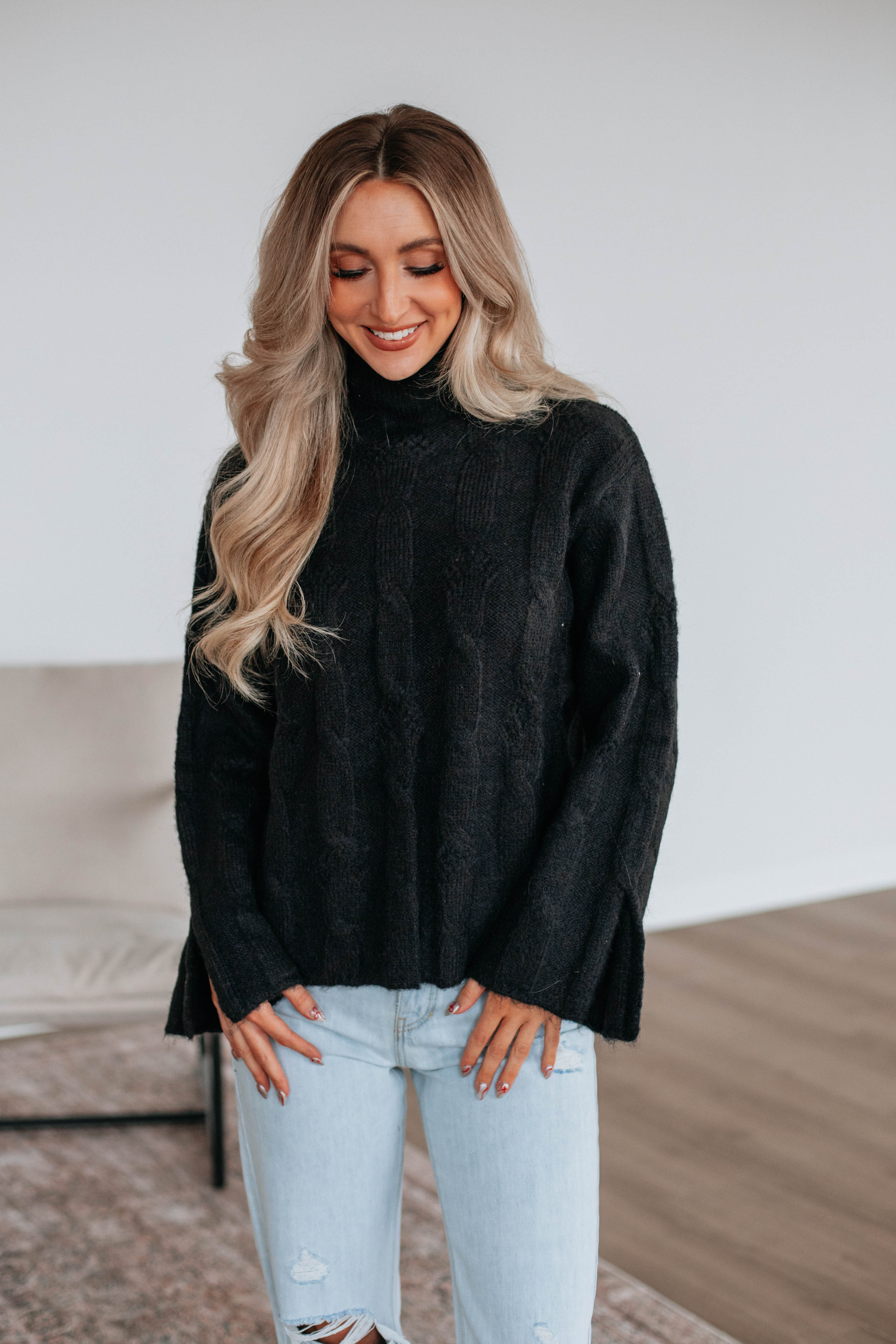 Colette Cable Knit Sweater Women's Chunky Knit Pullover - Perfect for Fall Winter Fashion & Cozy Outfits