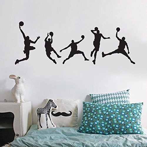 BB.er Removable Basketball Wall Sticker - Sports Themed Decorative Vinyl Decals for Boys Bedroom, Dorm & Living Room - Perfect for Game Room, Kids Room & Sports Fan Decor