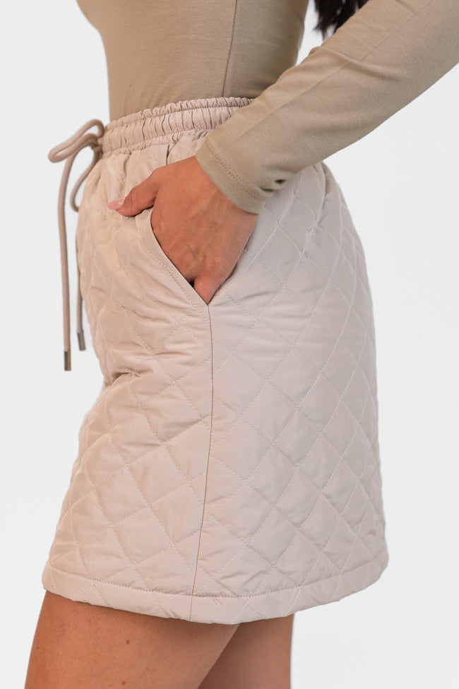 Women's Winter Mushroom Quilted Skort - Warm Fleece-Lined Skirt with Shorts for Cold Weather | Perfect for Outdoor Activities, Casual Wear & Holiday Outfits