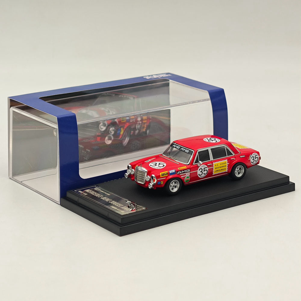 1/64 Scale Ghost Player Mercedes Benz 300SEL AMG Red Pig #35 Diecast Model Car - Limited Edition Collectible for Car Enthusiasts & Display in Home/Office