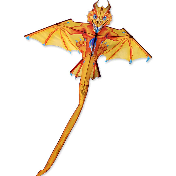 2D Dragon Kite - Flamewing Design | Large Flying Kite for Kids & Adults | Outdoor Beach, Park & Festival Fun Activity