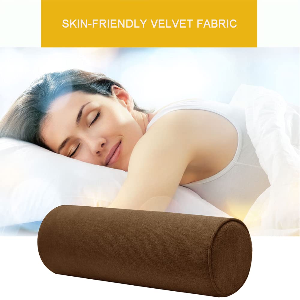 **Orthopedic Memory Foap Neck Pillow - Cervical Support Pillow for Sleeping, Travel, Office & Car - Breathable & Comfortable Round Cylinder Pillow with Removable Cover (24x6 Inches) - Perfect for Neck Pain Relief, Long Flights, and Ergonomic Support**