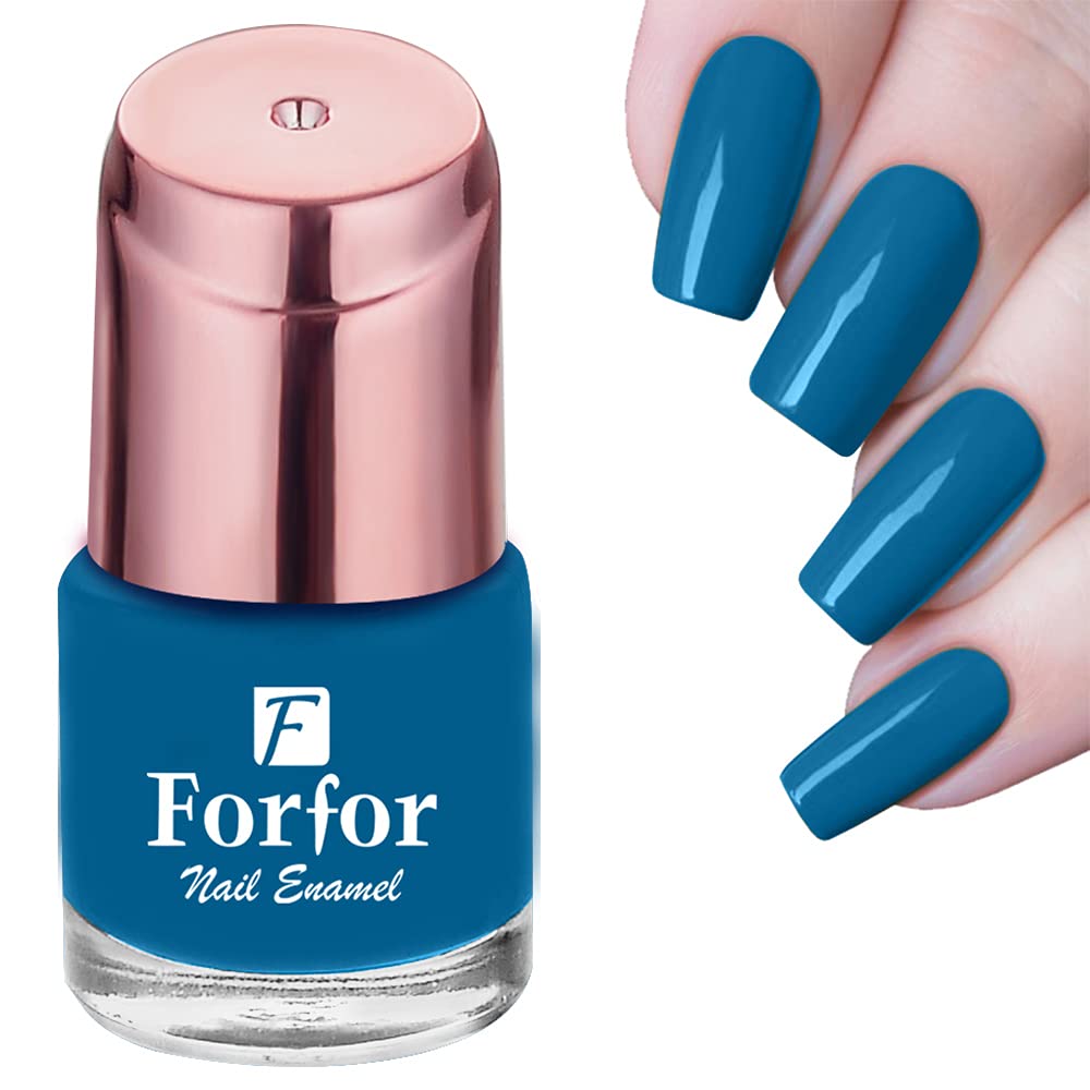 FORFOR® Long-Lasting Matte Nail Polish - Ink Blue | Chip-Resistant, Quick-Drying Formula for Professional Salon Finish | Perfect for Everyday Wear, Parties & Special Occasions