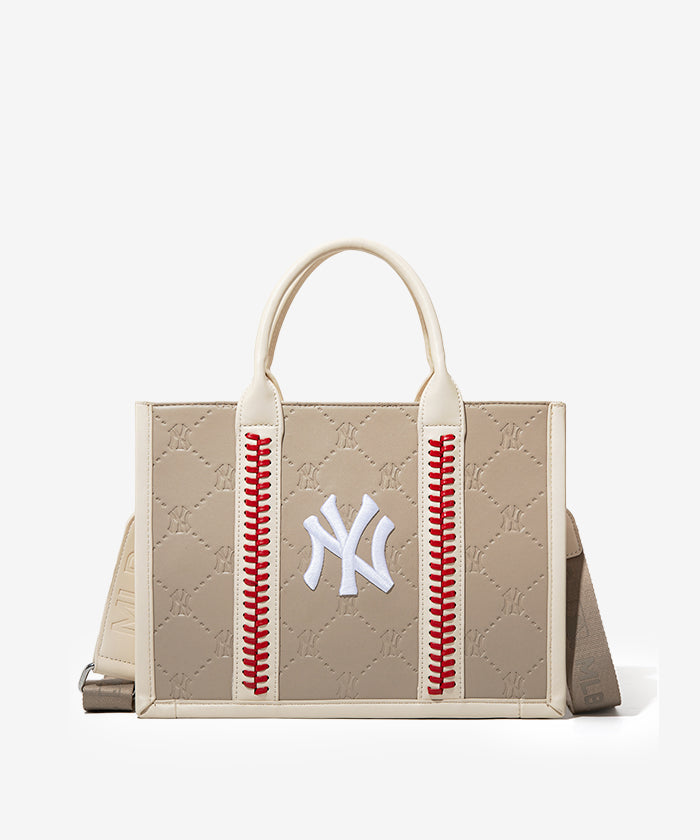 MLB New York Yankees Embroidered Baseball Tote Bag - Stylish & Durable for Game Day, Shopping & Travel