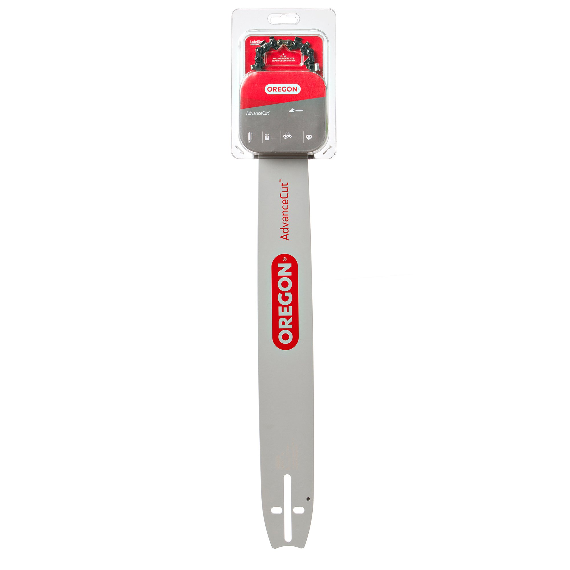 Oregon 557504 18-Inch AdvanceCut Bar and 20BPX .325-Inch Chain Gauge Saw Chain Combo - Gray - Perfect for Professional Logging, Tree Cutting & Firewood Preparation