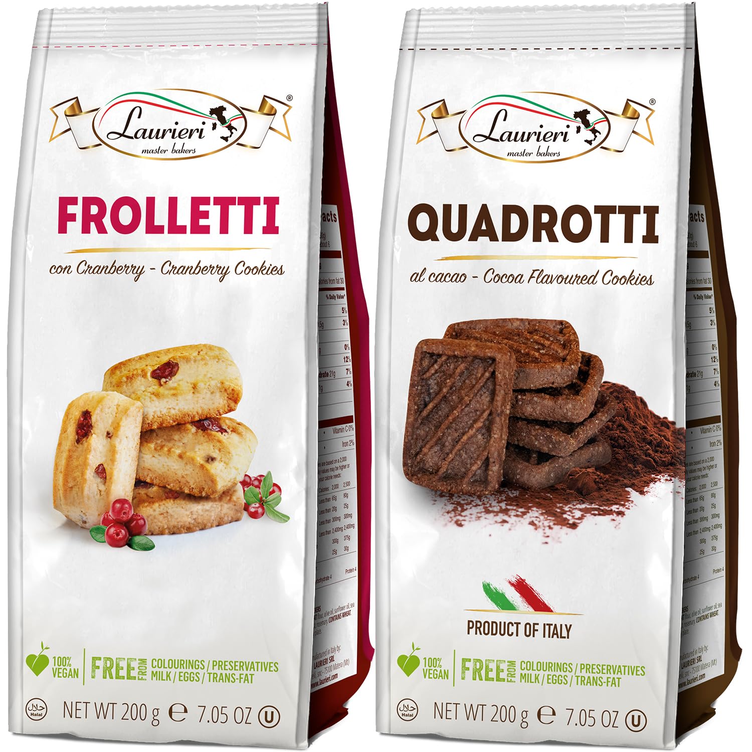 Italian Cookie Gift Basket - 4 Pack Assorted Flavors for Gifting & Snacking