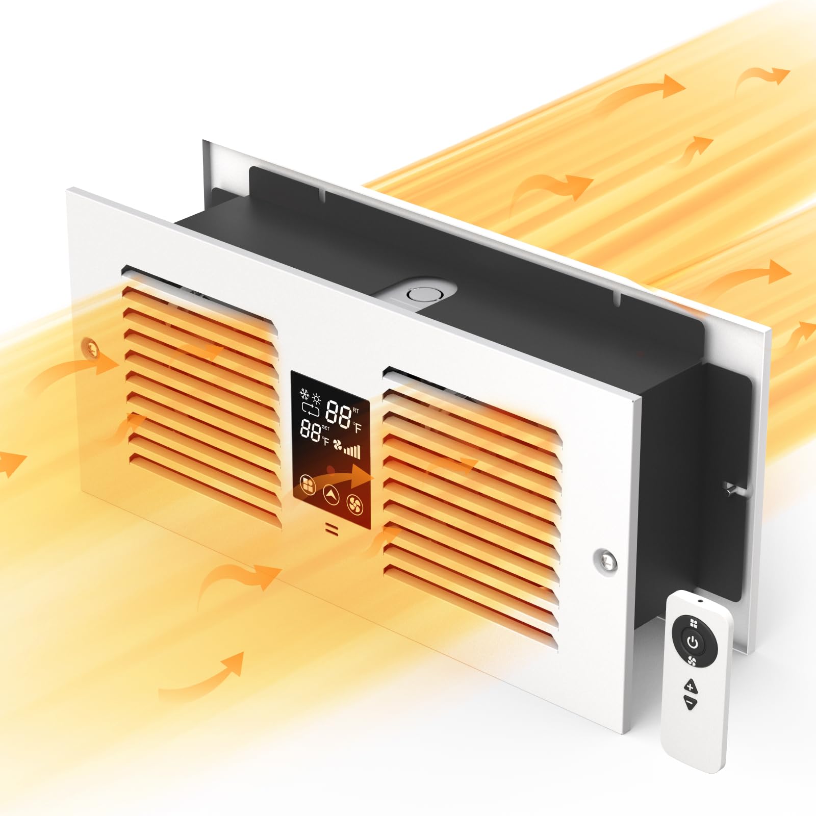 RTR300 Through Wall Vent Fan with Remote Control - 300CFM Dual Fan, 5-Speed & Temperature Control - Hardwired Room to Room Circulation Fan for Kitchen, Laundry & Home Ventilation