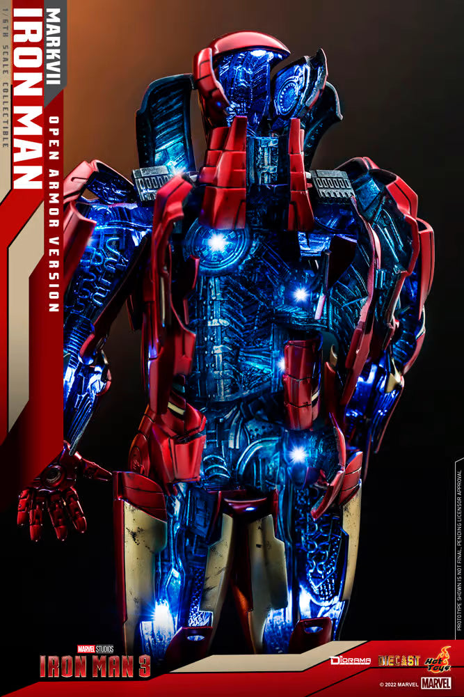 Hot Toys Marvel Comics Iron Man 3 Iron Man Mark VII (Open Armor Version) 1/6 Scale 12