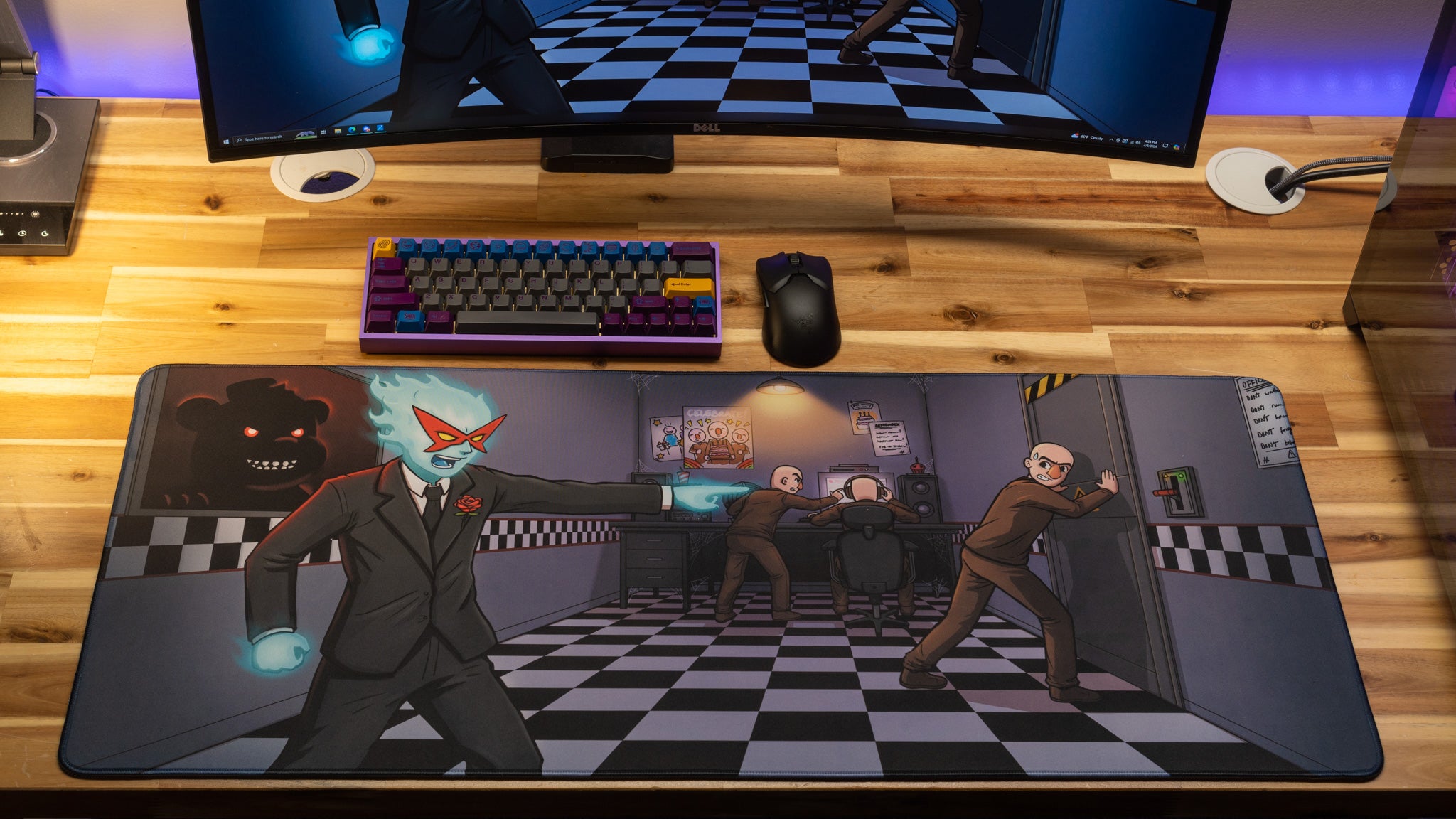 Spiral's Chaotic Night Shift Limited Edition XL Gaming Mouse Pad - Content Creator Collaboration for PC & Console Gamers - Perfect for Esports, Streaming & Office Work