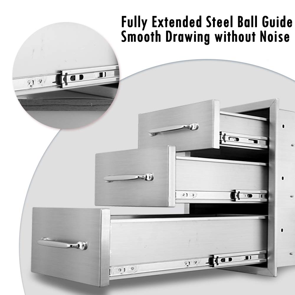 Stainless Steel Outdoor Kitchen Drawer 15.7