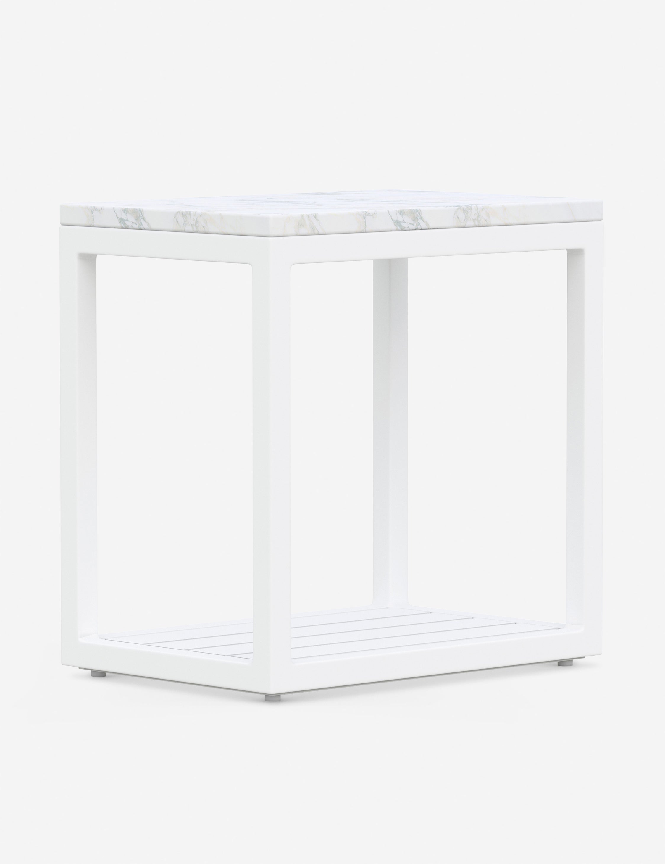 Modern Foley Indoor/Outdoor Side Table - Small Accent Table for Patio, Garden, Living Room & Balcony - Weather-Resistant & Stylish End Table for Coffee, Books & Decor