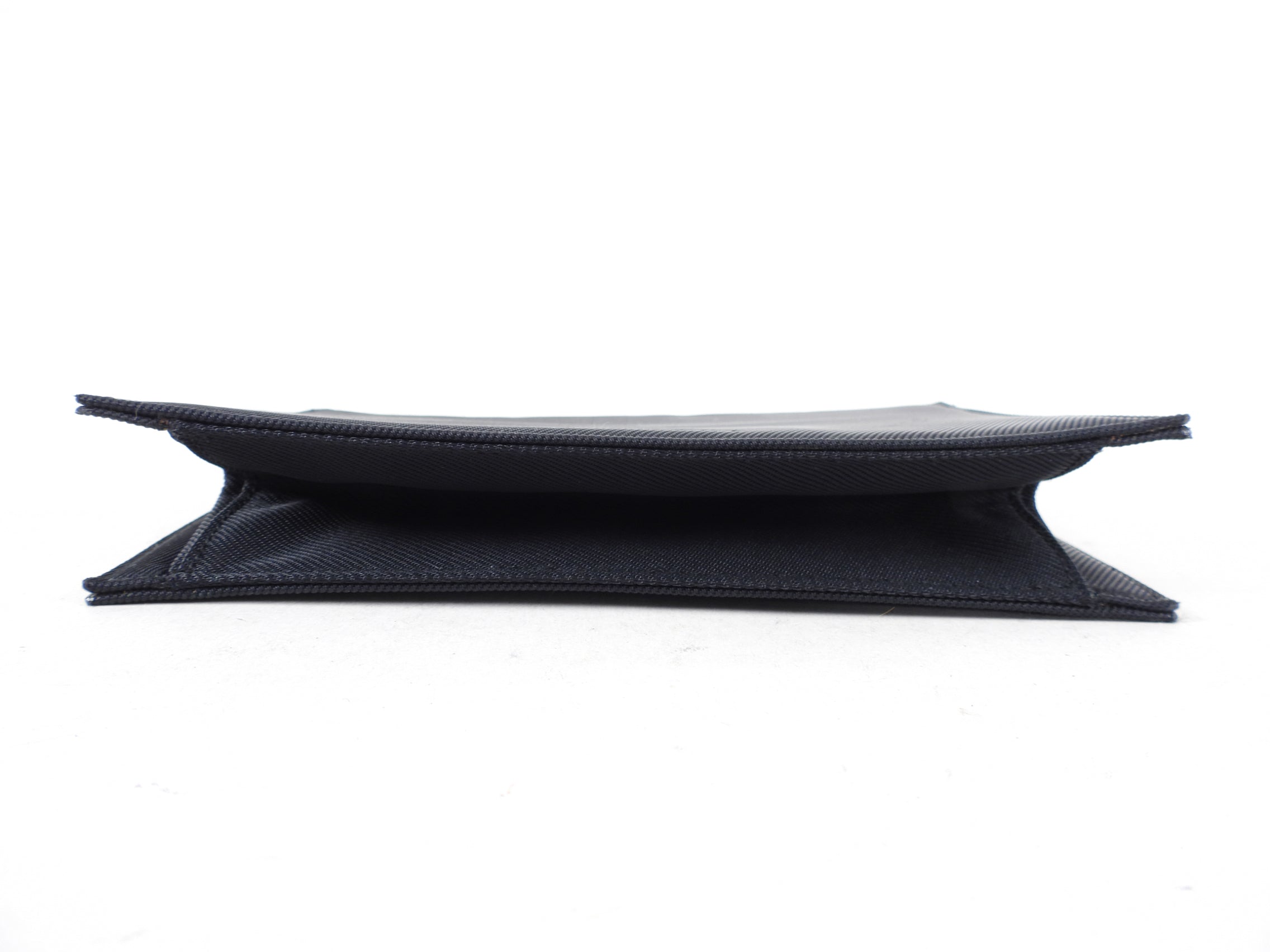 Bulgari Black Nylon Small Travel Cosmetic Wristlet Pouch - Luxury Makeup Bag for Women, Perfect for Travel & Everyday Use