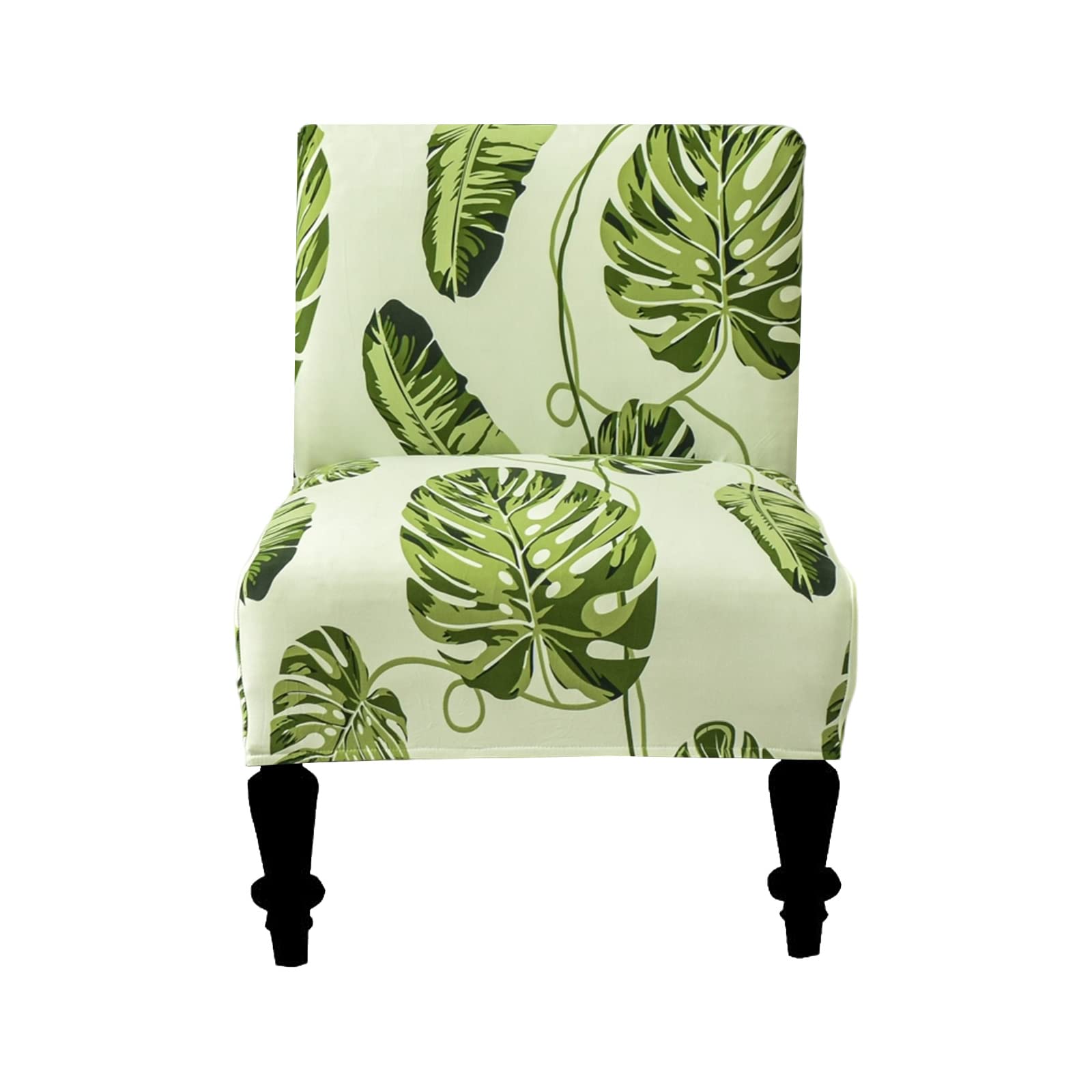 Eco-Friendly Removable Washable Armless Chair Slipcover - Printed Accent Furniture Protector for Living Room, Dining Room, Hotel - Perfect for Home Decor & Guest Seating