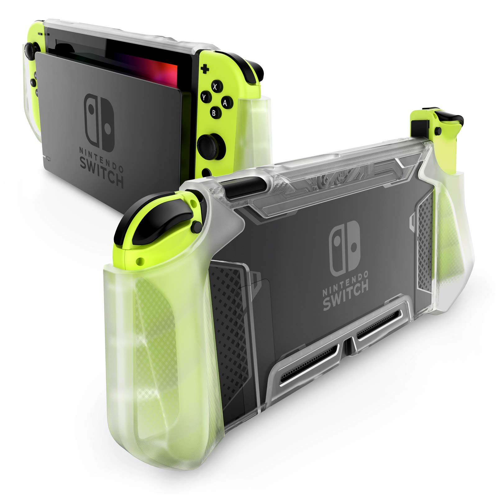 Mumba Dockable Case for Nintendo Switch - Blade Series TPU Grip Protective Cover with Ergonomic Design & Comfortable Hold (Clear) | Perfect for Gaming, Travel & Long Play Sessions
