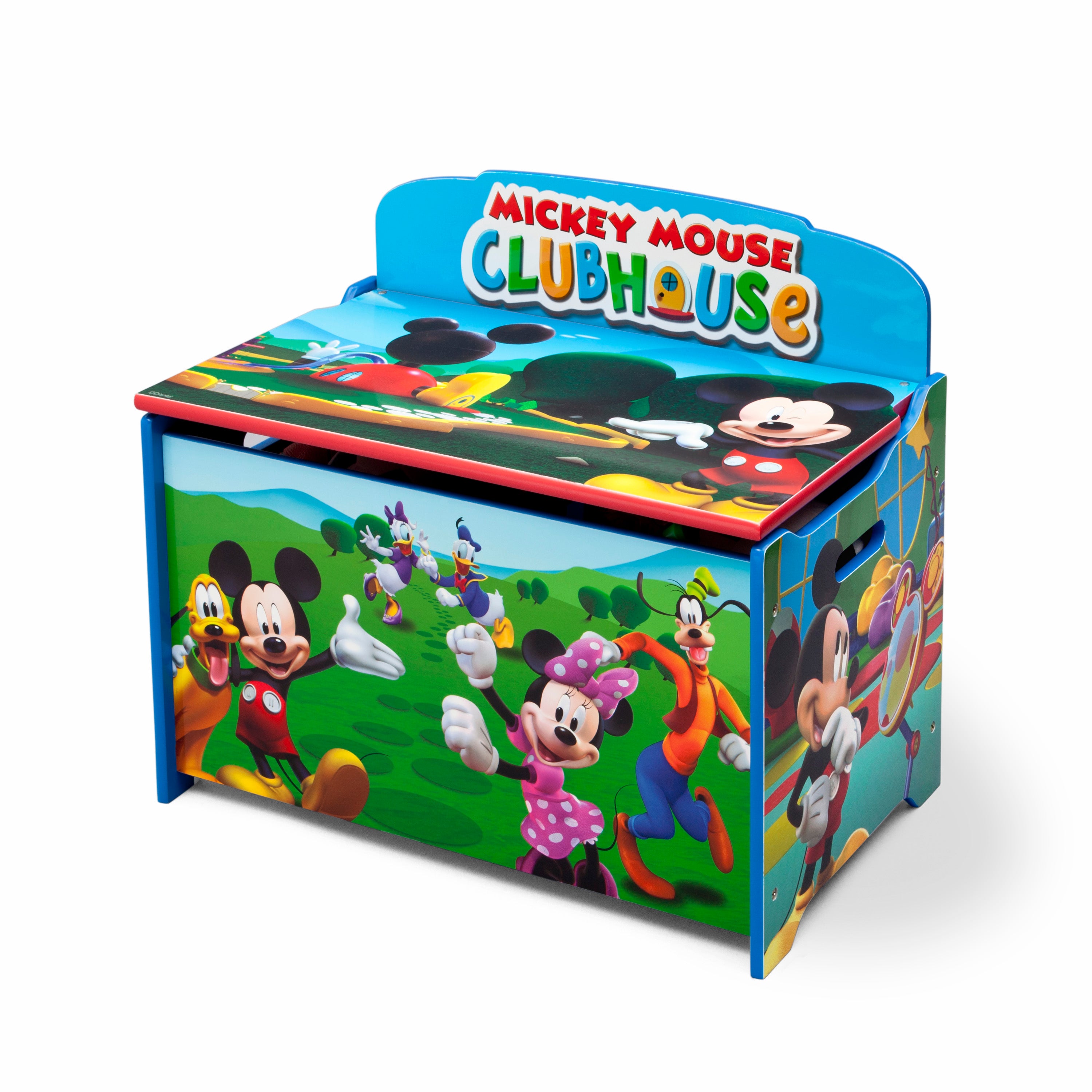 Disney Mickey Mouse 4-Piece Kids Playroom Furniture Set - Table with 2 Chairs & Deluxe Toy Storage Box | Perfect for Playrooms, Bedrooms & Daycare Centers
