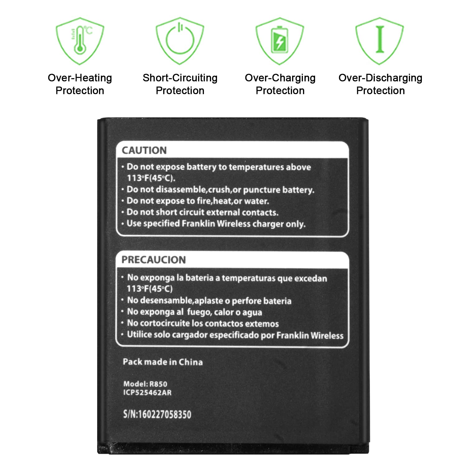 WUHAO Replacement R850 Battery for Franklin T9 Mobile Hotspot by T-Mobile | Upgraded Long-Lasting Battery | Perfect for Travel, Remote Work & Emergency Connectivity