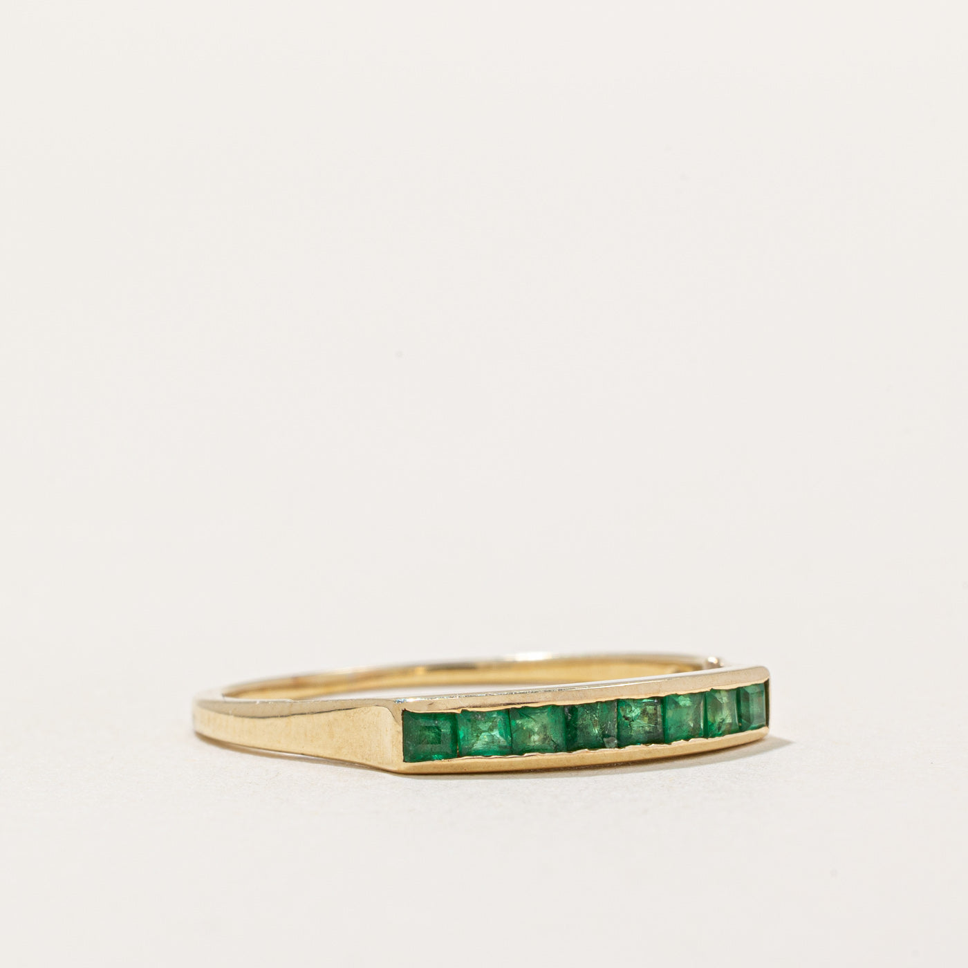 Exquisite Square Cut Emerald Ring | 0.16 Carat Total Weight | Size 7.5 | Vintage Inspired Jewelry for Women | Perfect for Engagement, Anniversary & Special Occasions