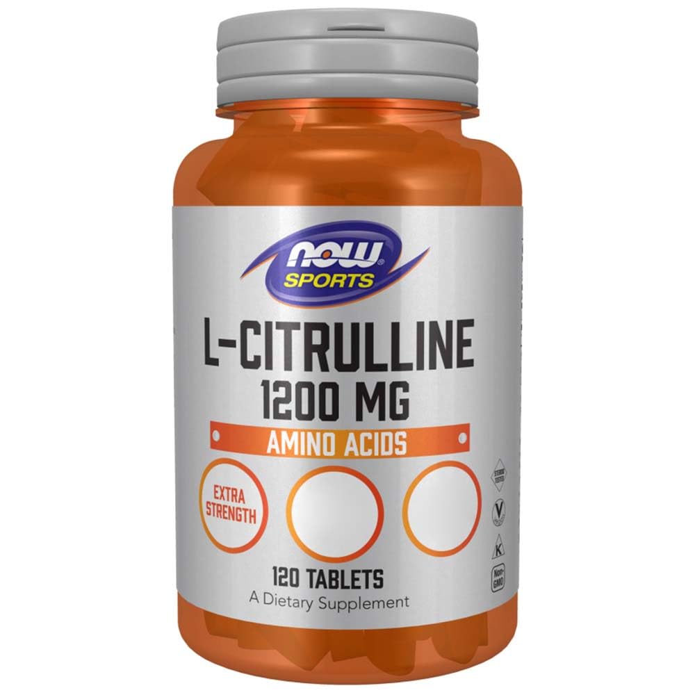 Now Foods L-Citrulline 1200mg - 120 Vegan Tablets | Pure Amino Acid Supplement | Lab Tested, Gluten Free, Non-GMO, Vegetarian & Soy Free | Supports Heart Health, Workout Performance & Blood Flow