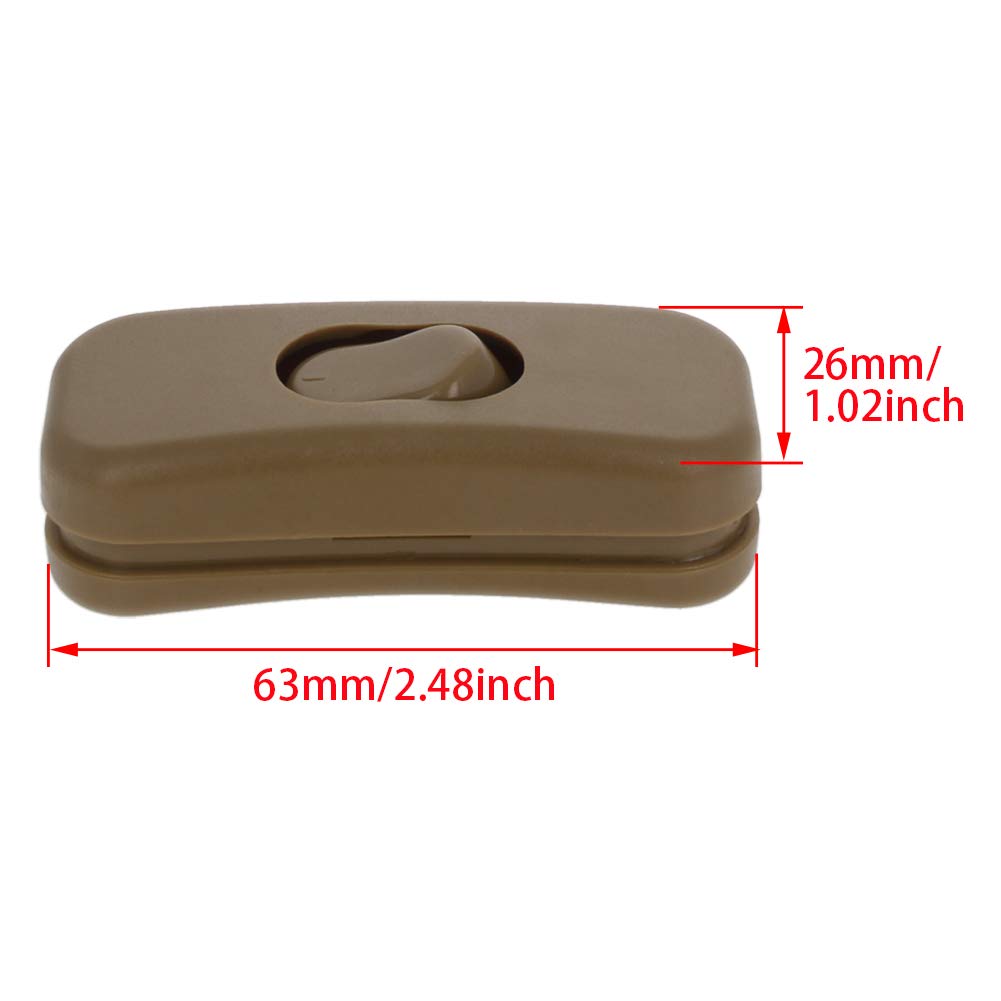 Othmro LED Strip Light Toggle On/Off Switch Wire - 303 Switch 2.6cm x 6.3cm, 250V 2A Bronze (3 Pack) - Perfect for DIY Lighting Projects, Home Decor, and Custom LED Installations
