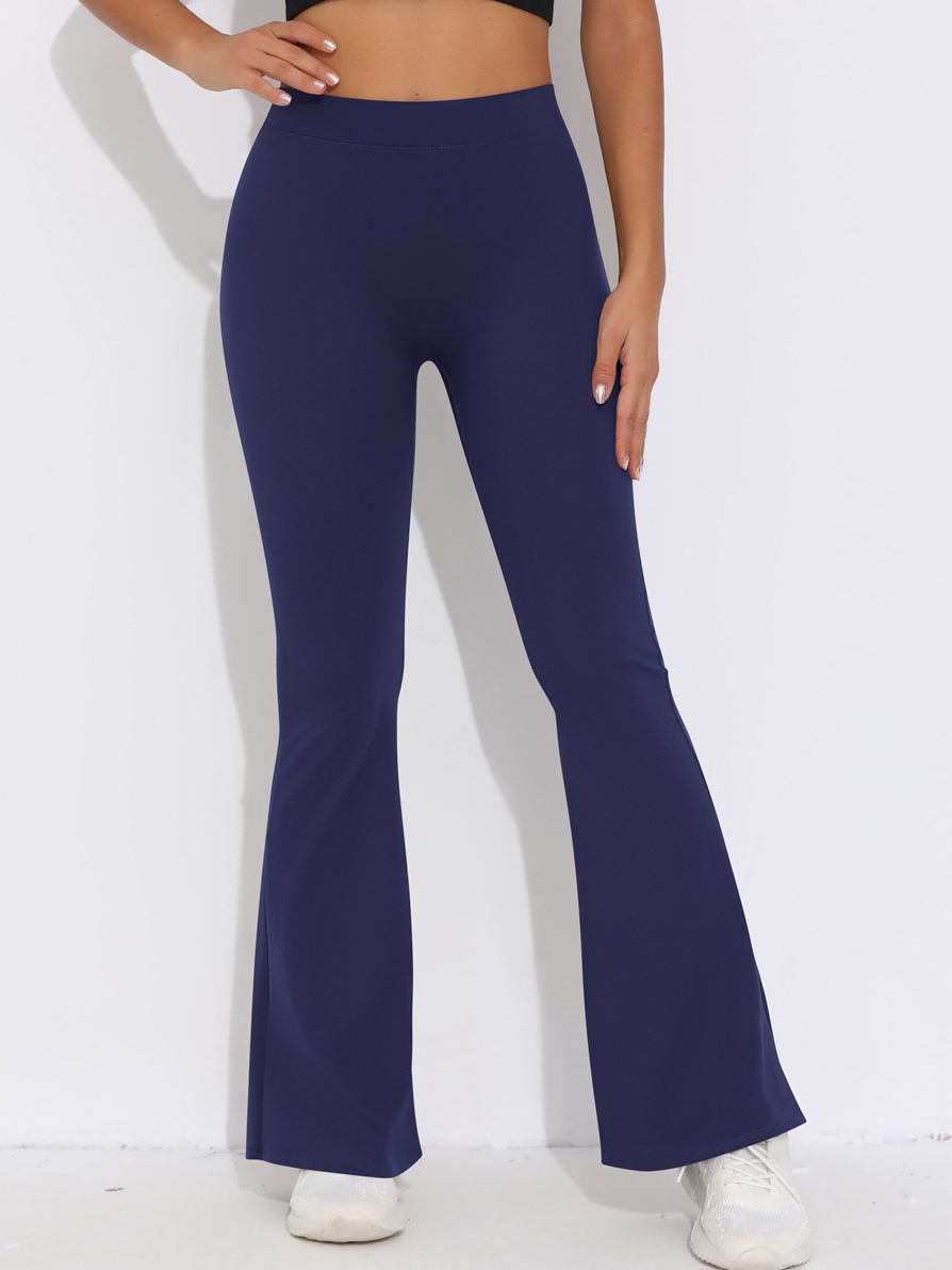 ZASUWA Women's V-Shaped Waist Scrunch Butt Lifting High Waisted Quick Dry Flare Leggings - Perfect for Yoga, Workout & Casual Wear