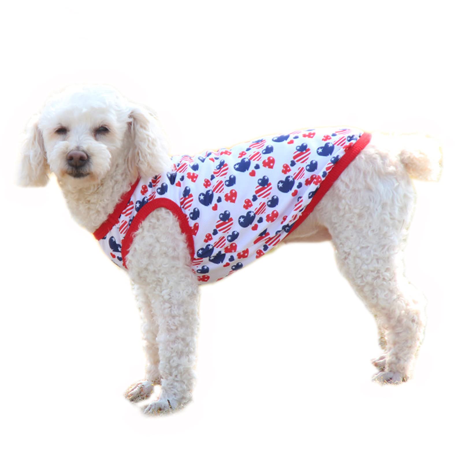 Breathable Dog Summer Shirt & Cooling Vest - Soft Pet Apparel for Small to Medium Dogs (3XL, Red) | Perfect for Outdoor Walks, Beach Trips & Hot Weather Protection