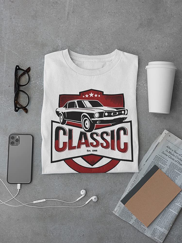Vintage Classic Car Red Logo T-Shirt for Men - Casual Wear, Street Style & Retro Fashion Outfit