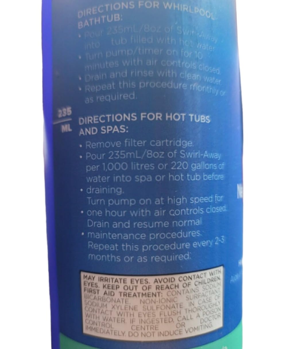 CS500B-1810 Hot Tub Chemicals Swirl Away Plumbing Cleaner - Removes Scale & Buildup for Spa, Jacuzzi & Pool Maintenance