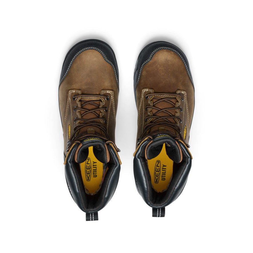 Men's Evanston 8 Insulated Waterproof Work Boots (Soft Toe) - Bison/Black - Winter Snow & Construction Site Safety Footwear