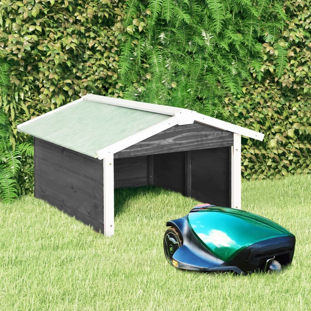 Outdoor Storage Shed for Lawn Mower & Robotic Mower - 28.3x34.3x19.7 Inch Portable Wooden Garage Shelter - Durable Firwood Construction - Perfect for Backyard, Garden & Patio Equipment Storage