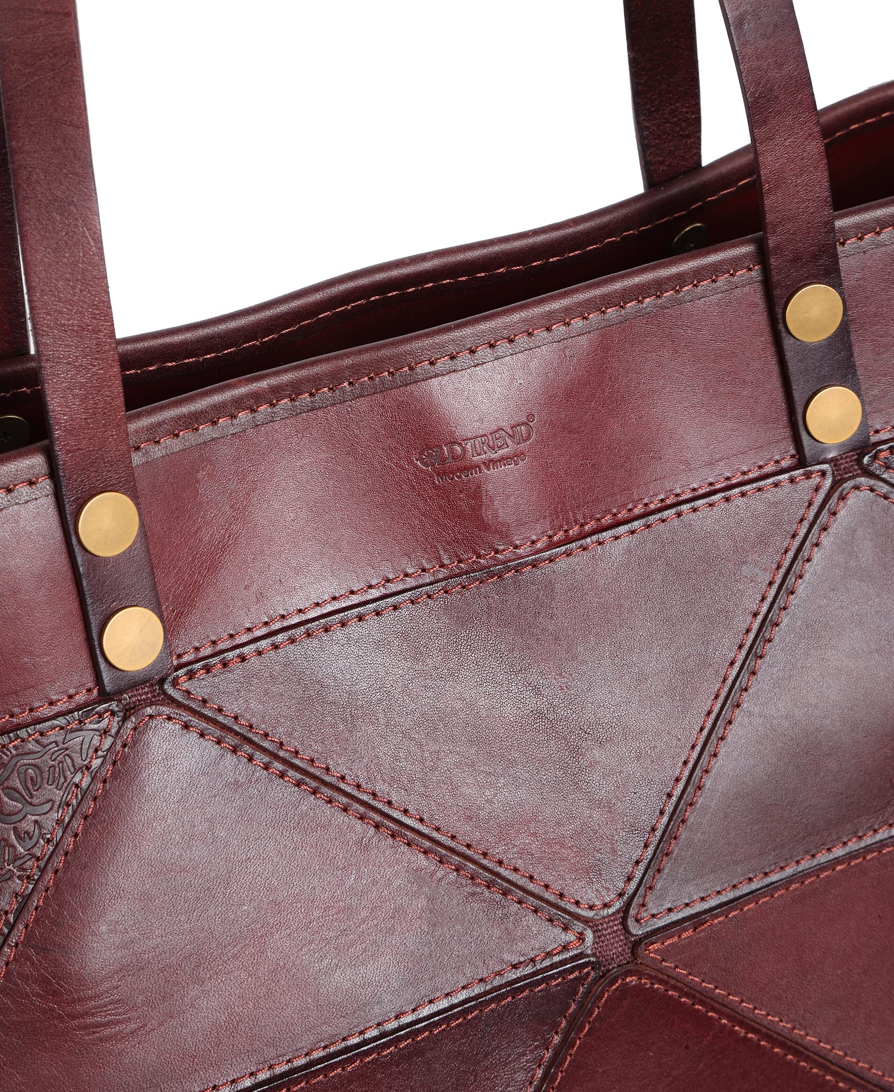 Genuine Leather Prism Tote Bag for Women - Stylish & Durable Designer Handbag for Work, Travel & Everyday Use