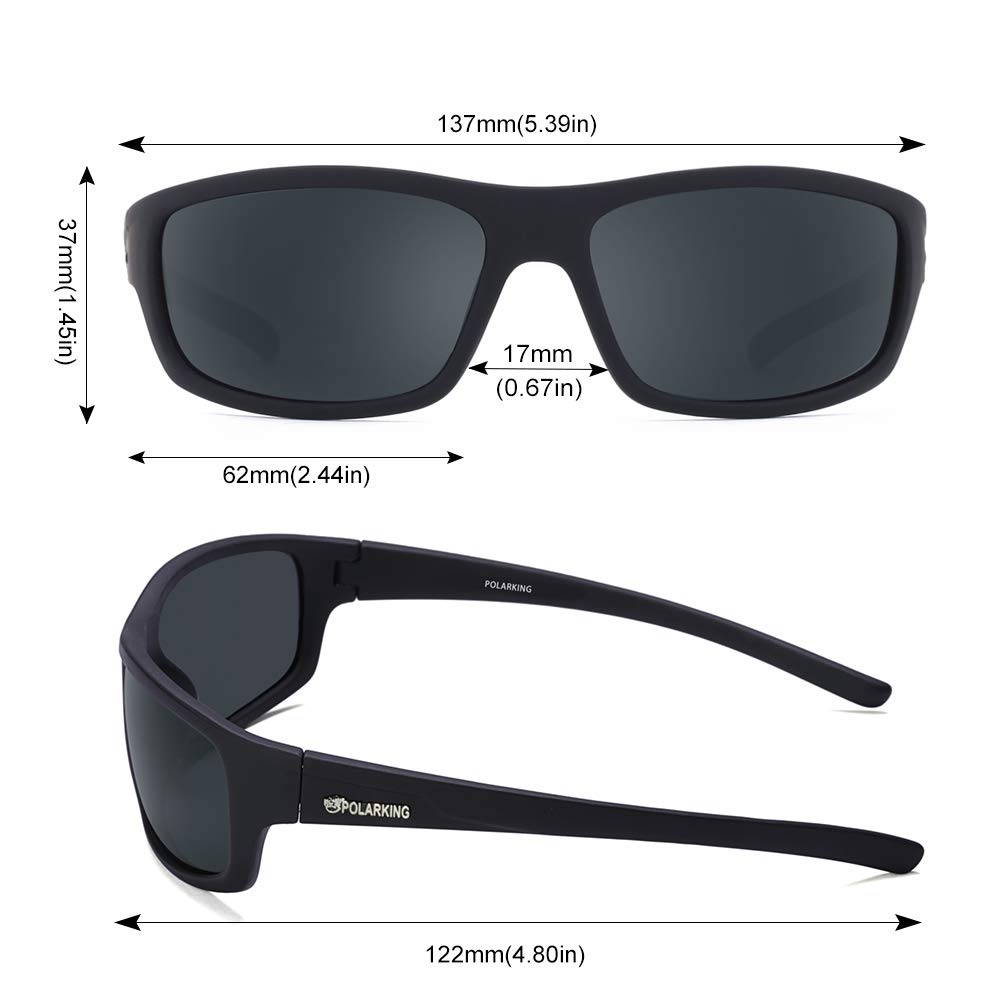 Polarized Sport Sunglasses for Men - Matte Finish, Mirror Lens, UV Protection - Perfect for Running, Cycling & Outdoor Activities