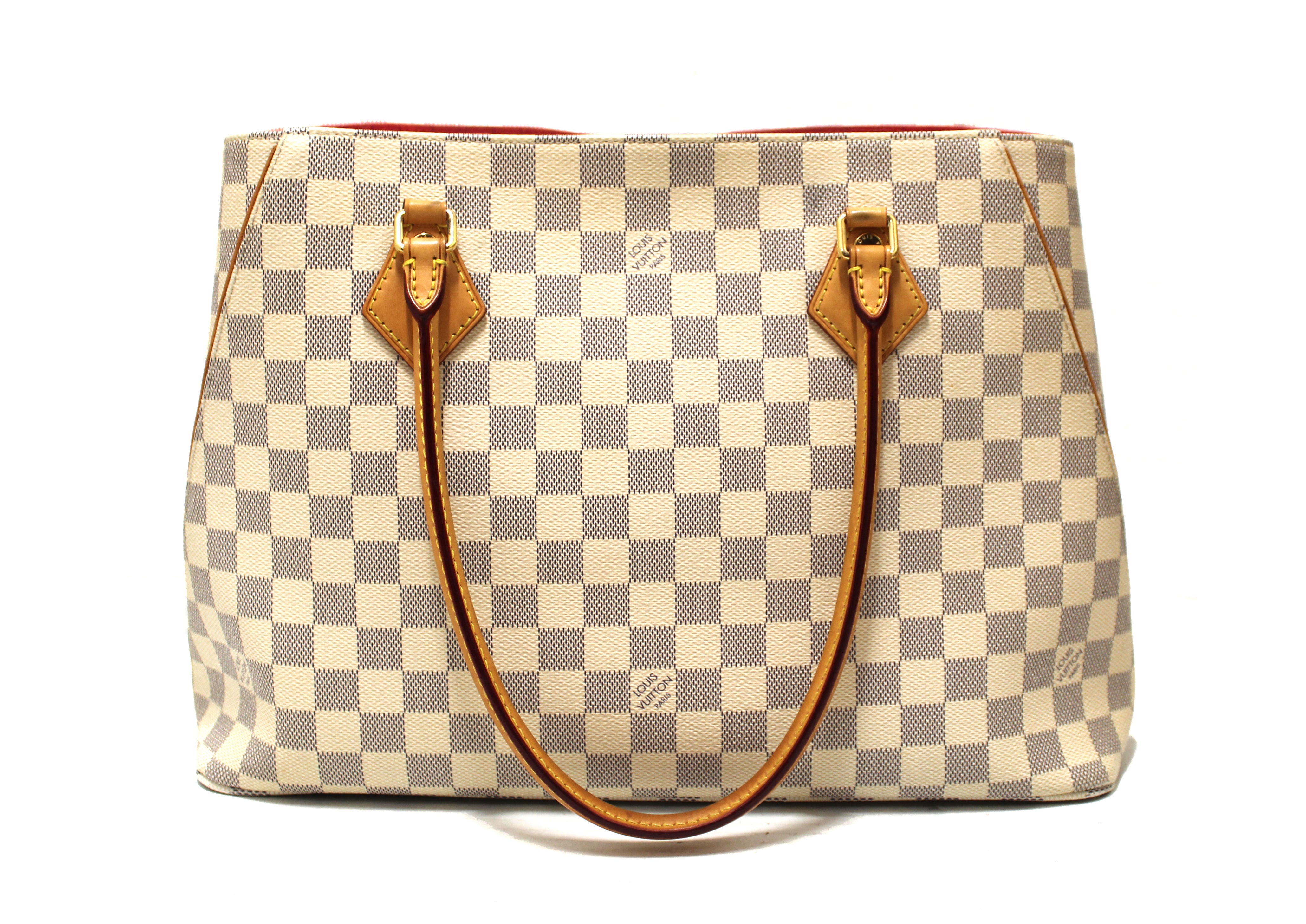 Authentic Louis Vuitton Damier Azur Calvi Shoulder Tote Bag for Women - Luxury Designer Handbag, Perfect for Work, Travel & Everyday Use