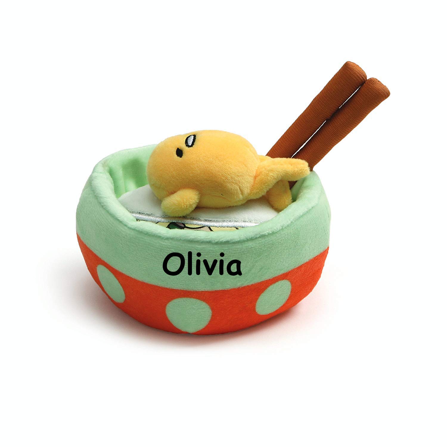 Personalized Gudetama Lazy Egg Plush Toy - 4.25 Inch Cute Stuffed Animal for Anime Fans | Perfect Gift for Kawaii Lovers, Desk Decor & Stress Relief