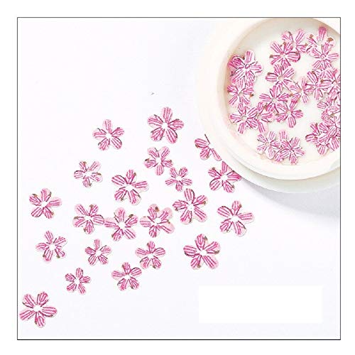 50pcs Colorful Floral Nail Art Stickers - Wood Pulp Sheet Nail Decals for DIY Manicure, Ins Style Nail Accessories - Perfect for Spring/Summer Nail Designs, Bridal Parties & Salon Use (SP124-04)